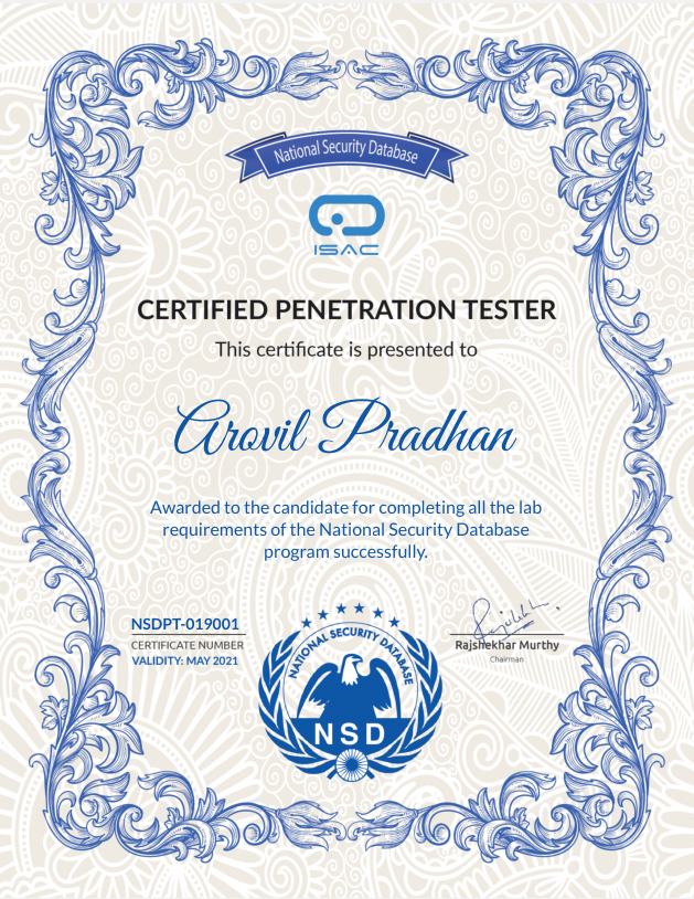 ISAC Certified Penetration Tester