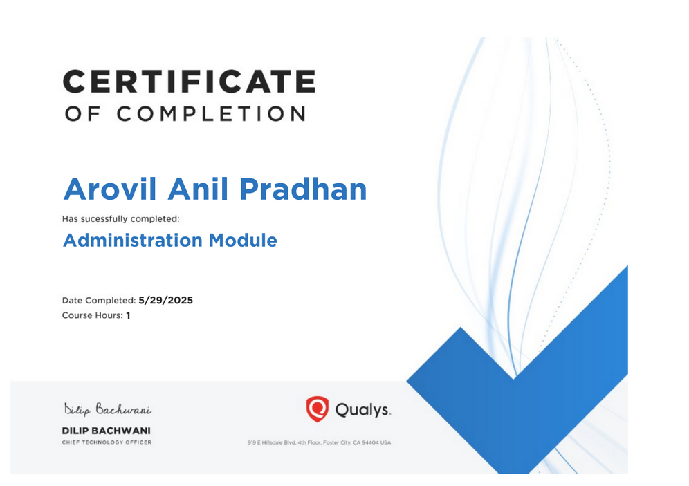 Qualys - Administration Module