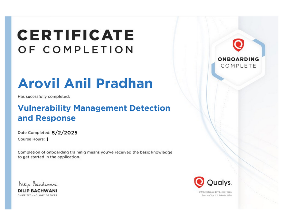 Qualys VMDR Onboarding
