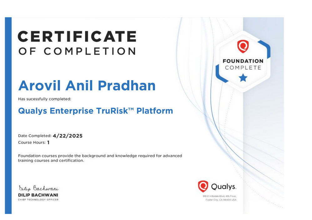 Qualys Enterprise TruRisk Platform