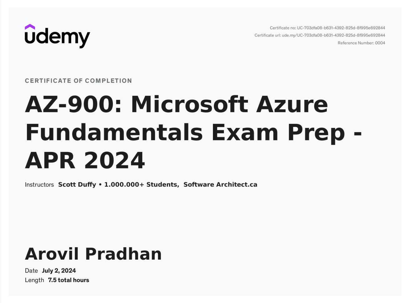 Udemy AZ-900 Preparation